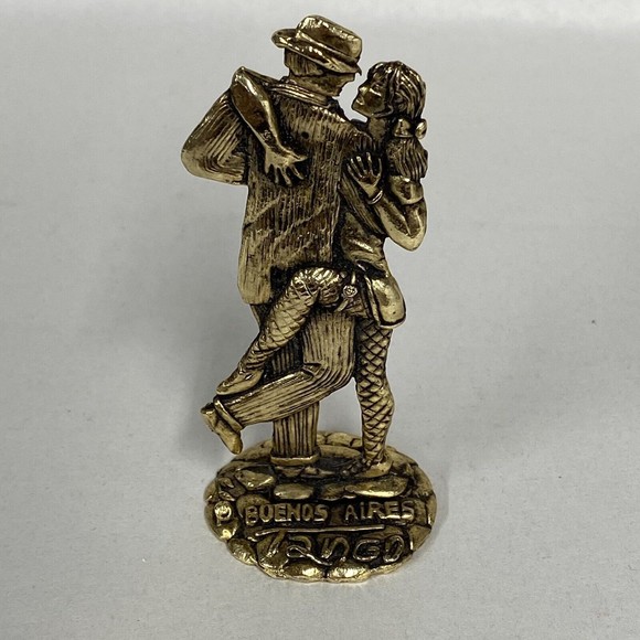 J.S Artesania Argentina Serie Tango  dancers Buenos Aires 3 1/2 Inches Tall - Picture 1 of 5